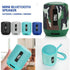 Lilac Milo Mini Gift wireless stereo Bluetooth speaker in black, compact tech accessory with built-in controls and sleek design.