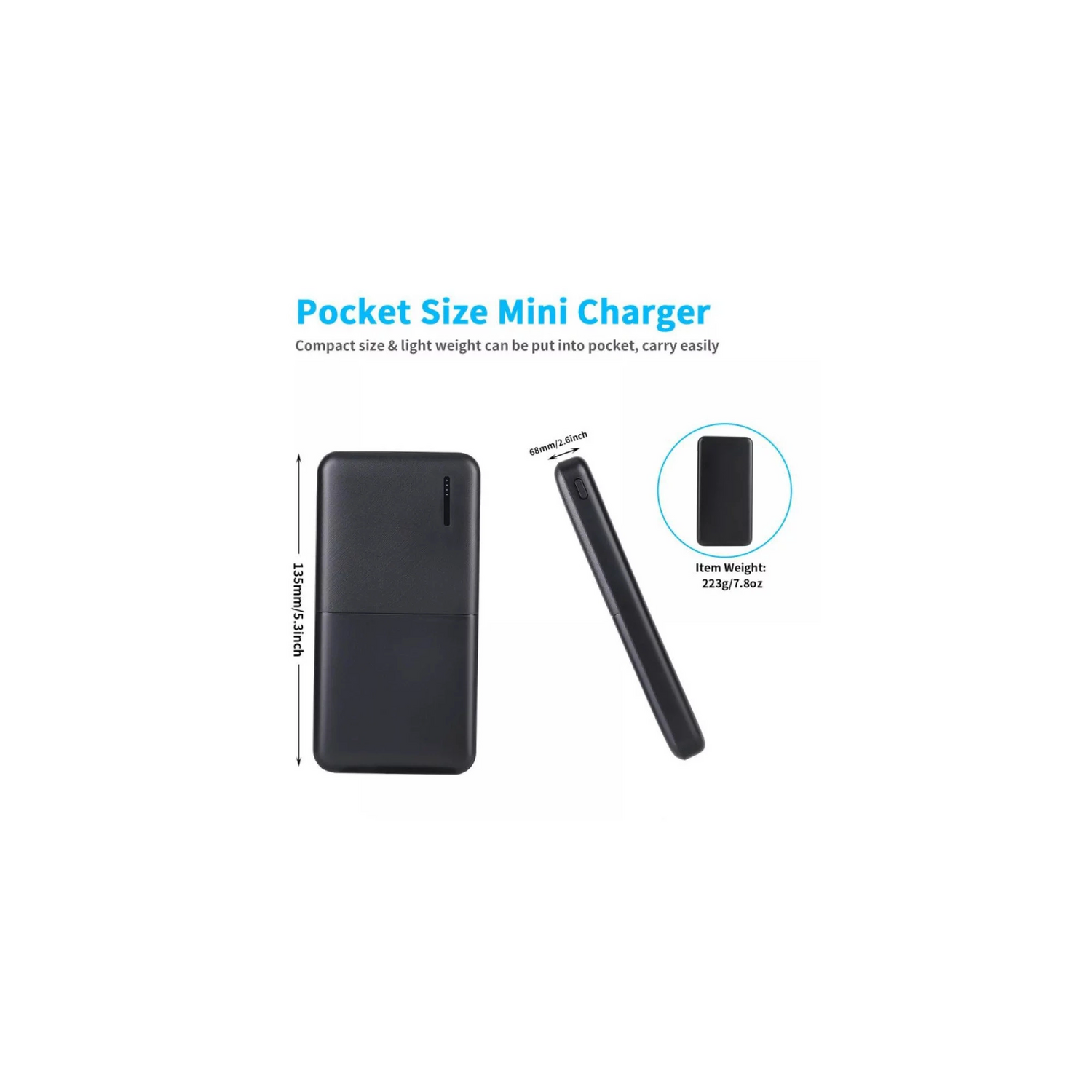 Lilac Milo fast charging power bank with dual USB outputs, portable tech accessory for quick device charging.