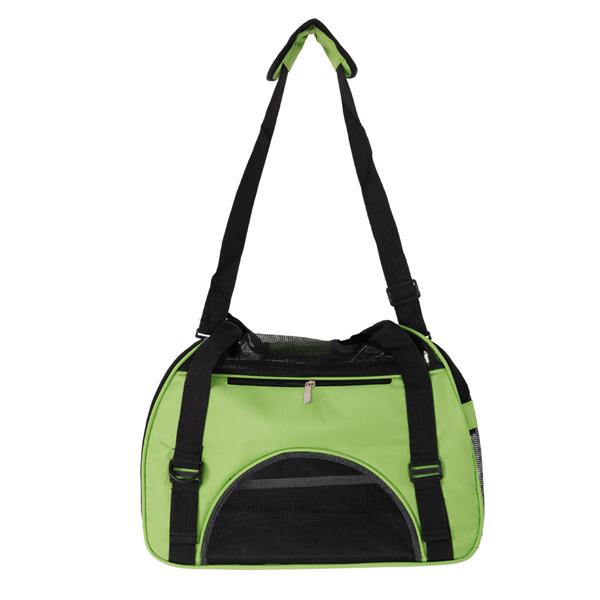Teal Simba hollow-out portable waterproof pet handbag with breathable design, suitable for carrying small pets comfortably.