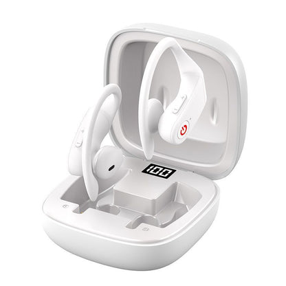 Teal Simba wireless earbuds with LED display, TWS stereo earbuds for high-quality audio and video listening.