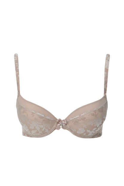 Turquoise Atalanta haute couture lingerie bra with graduated cups in B and C sizes, featuring elegant design and supportive fit.