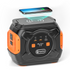 Lilac Milo 320W portable emergency power supply with wireless charger, showing device with connected cables and charging pad.