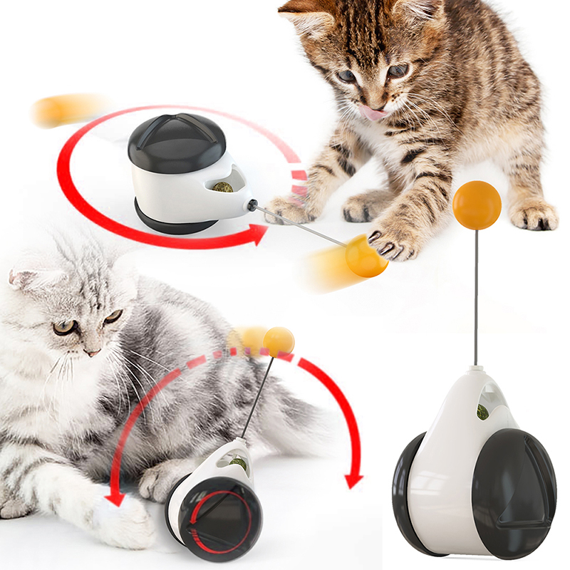 Lilac Milo Tumbler Balanced Wheel Swinging Ball Cat Toy for pets, featuring a colorful spinning ball for feline entertainment