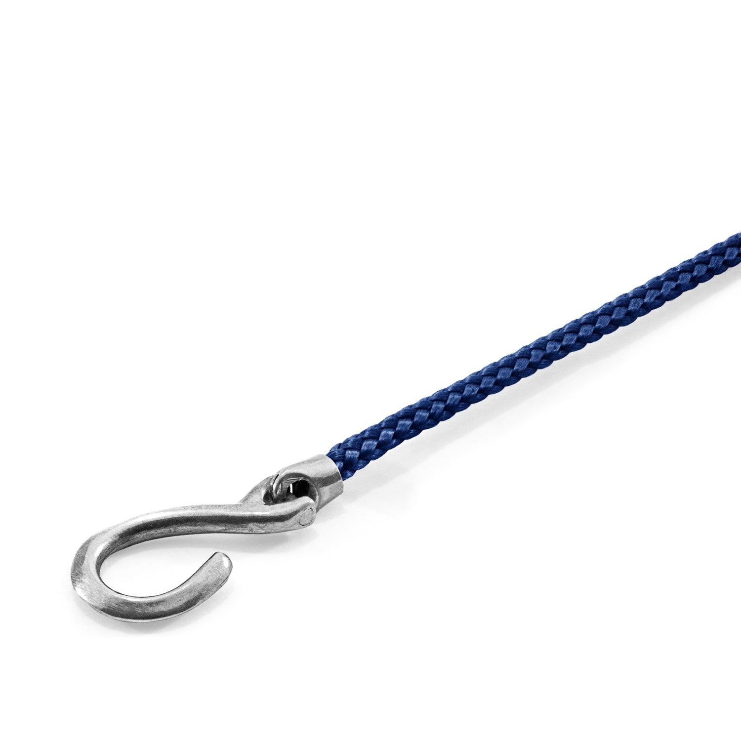 Navy blue Heysham silver and rope bracelet by Magenta Sooty, featuring woven rope and silver accents on a delicate bracelet.