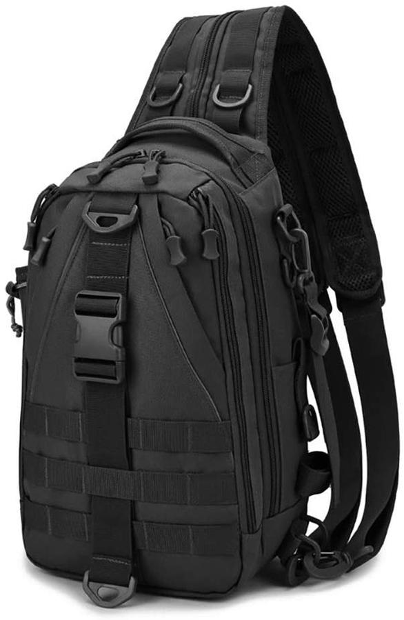 Amethyst Osage LUXHMOX waterproof fishing gear backpack with multiple compartments and adjustable straps for outdoor fishing trips.