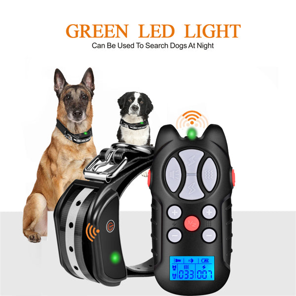 Teal Simba dog training electric collar with remote control, featuring three training modes for effective pet obedience.