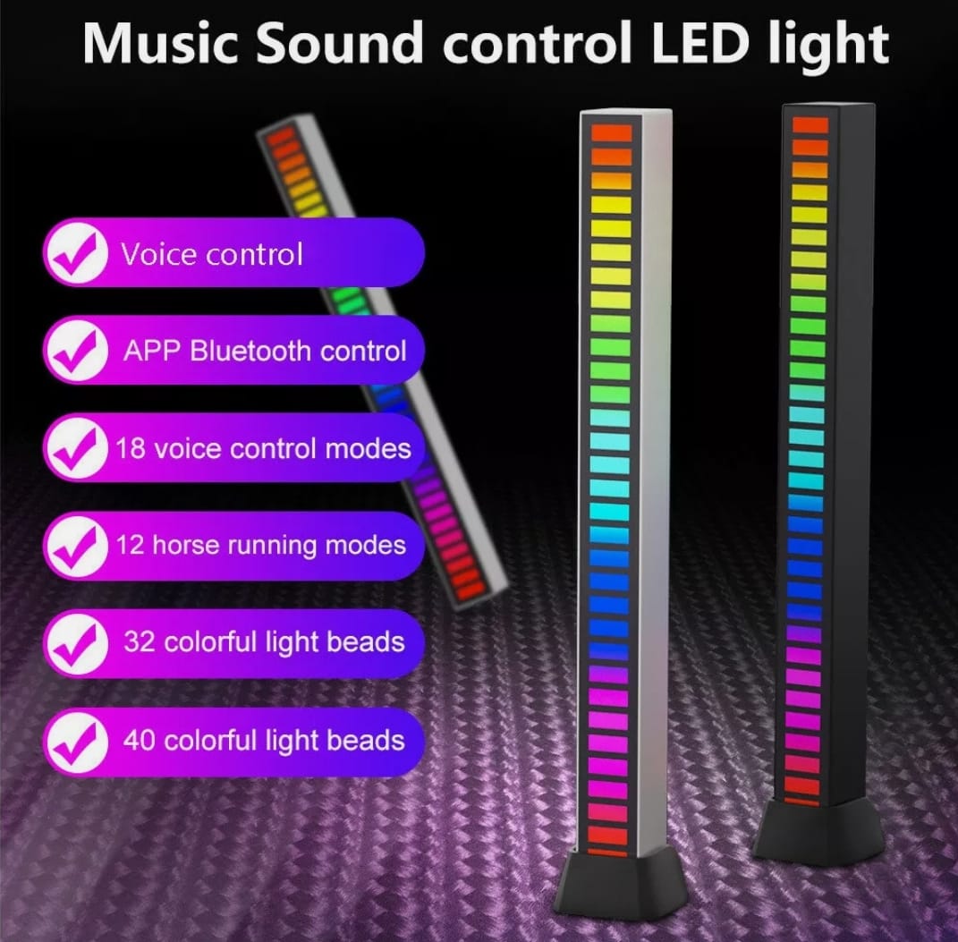 Yellow Pandora Dragon Sound Reactive Music Light Bar set with two colorful LED lighting bars for music synchronization and ambiance.