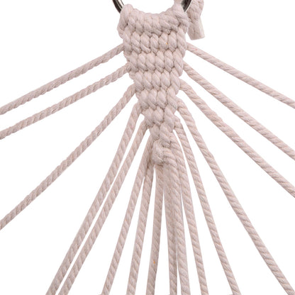 Lilac Milo hanging rope sky chair swing for home and garden, featuring a cozy seat suspended by sturdy ropes.