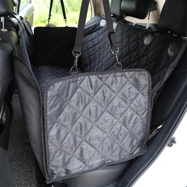 Teal Simba waterproof pet seat cover for cars, showing a durable, waterproof fabric with adjustable straps and side flaps for pets.