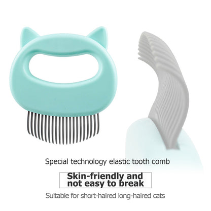 Teal Simba pet massage brush for grooming, removing loose hairs from cats and dogs with a comfortable, massage-style design.