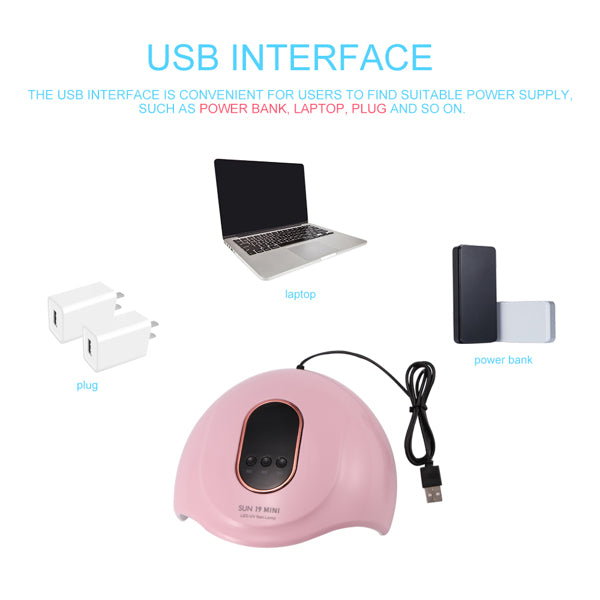 Teal Simba portable gel nail lamp for curing gel nails, compact bath and beauty device with multiple LED lights.
