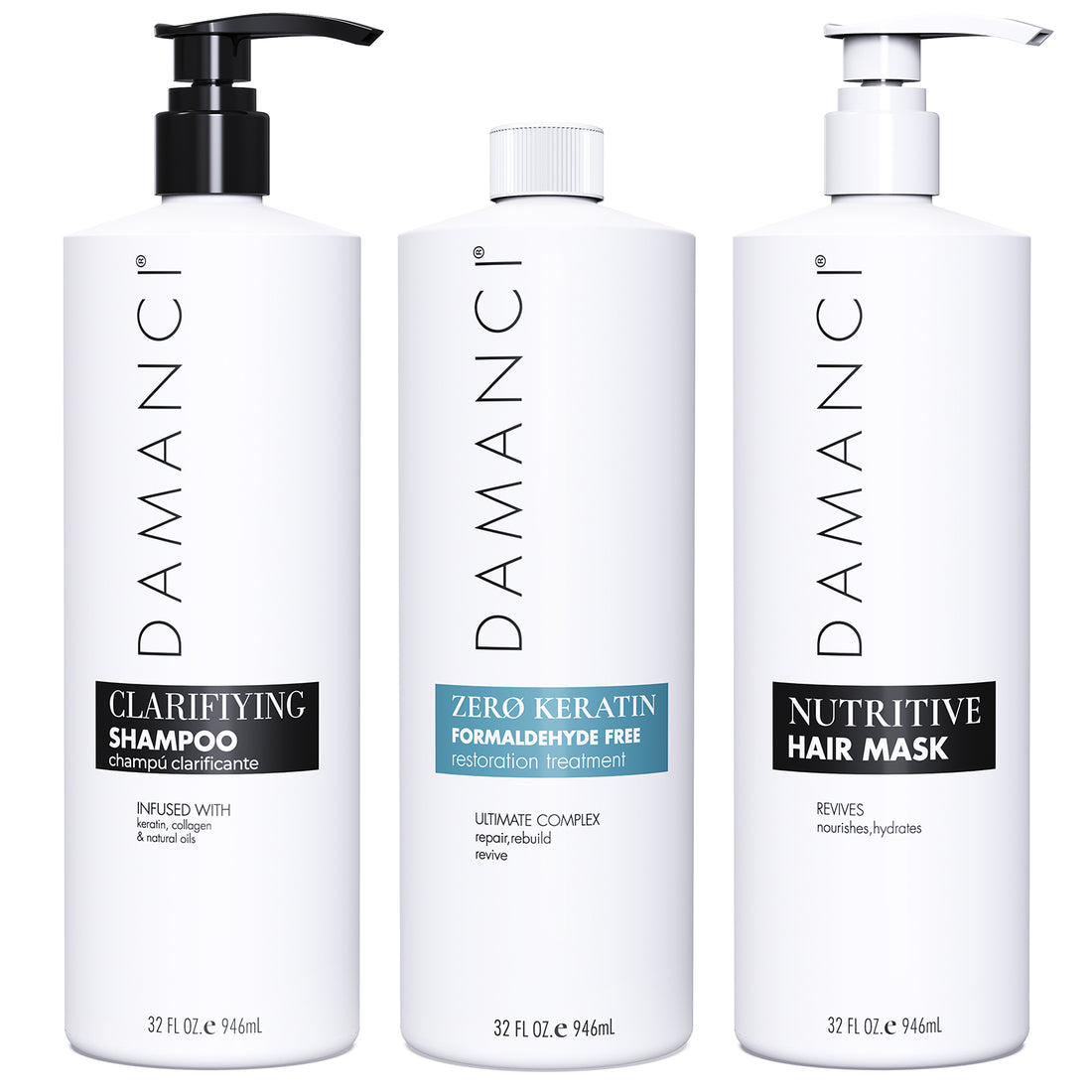 Chocolate Baobab Zerø Keratin Revival Kit for haircare, featuring bottles and tools for revitalizing keratin treatments.