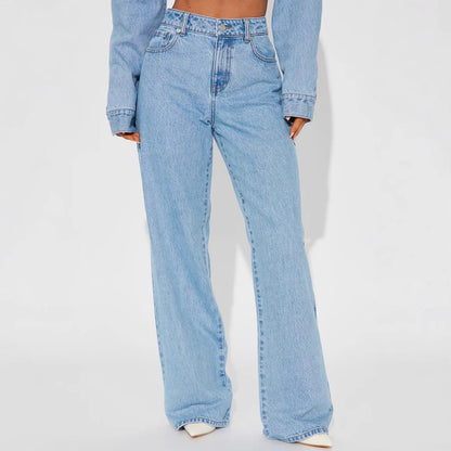 Carmine Juneberry straight fit denim jeans in 25 edition, showing classic blue color and five-pocket design on a model.