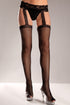 Magenta Caeneus Here To Stay Thigh High Socks in black with ribbed design, thigh-high length, and comfortable fit.