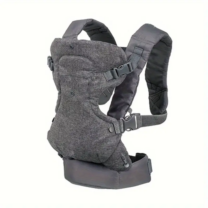 Lilac Milo portable ergonomic baby carrier with airy design and convertible hip seat, perfect for comfortable baby wearing.