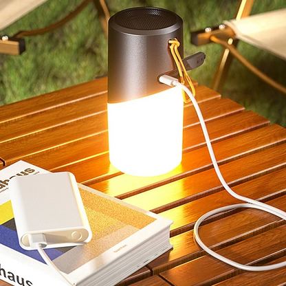 Lilac Milo waterproof portable wireless Bluetooth speaker with RGB lighting, compact tech accessory for outdoor and indoor use