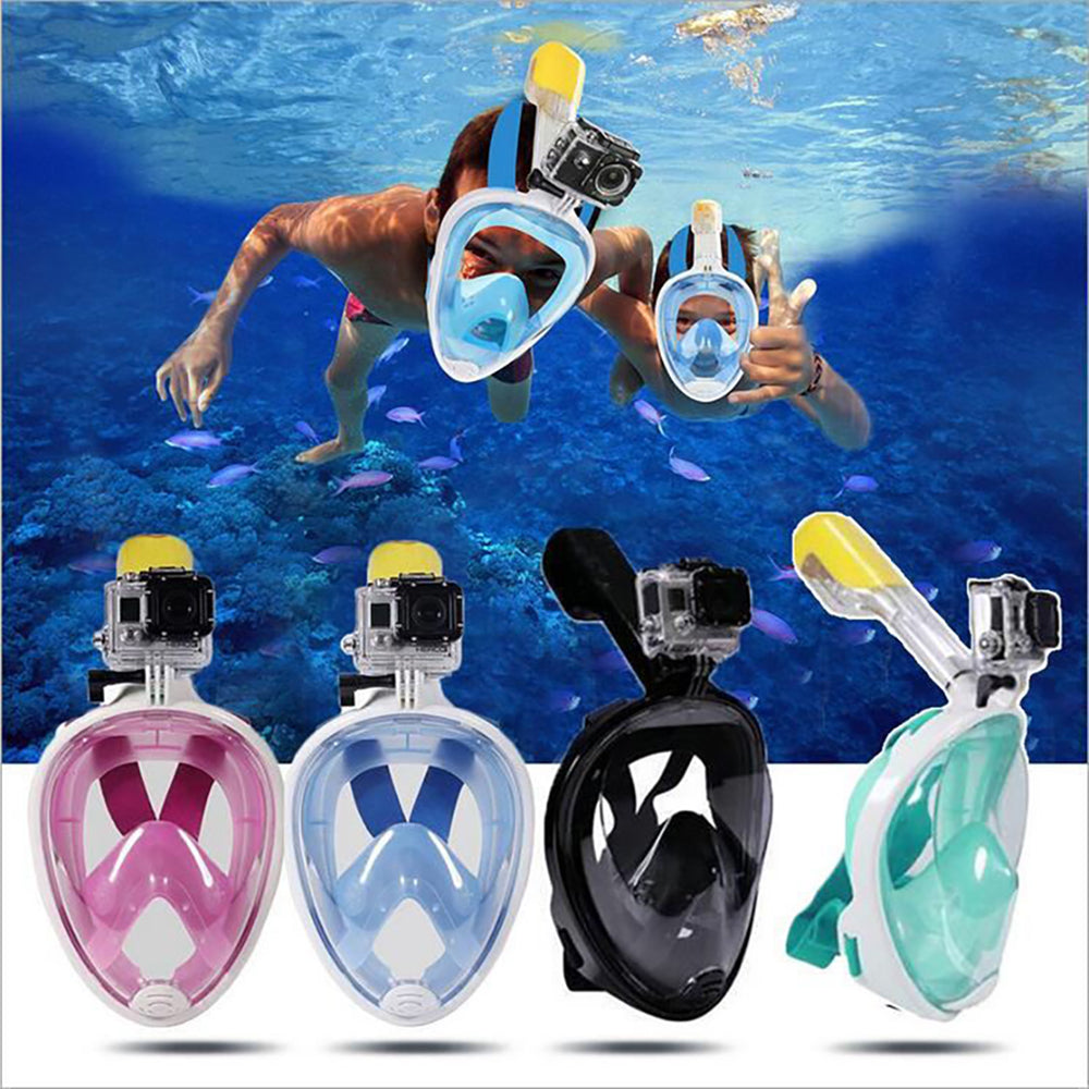 Teal Simba diving mask, scuba mask with anti-fog feature, green color, designed for underwater sports and snorkeling activities.