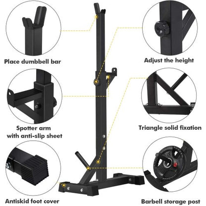 Teal Simba squat rack stand with barbell and dumbbell racks for home gym, featuring a press bench and sturdy metal construction.