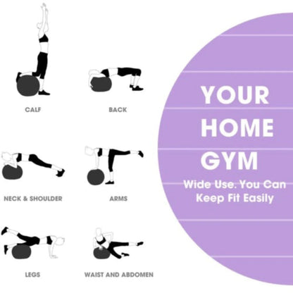 Yellow Pandora home exercise fitness yoga ball for stability and core workouts, shown inflated and ready for use.