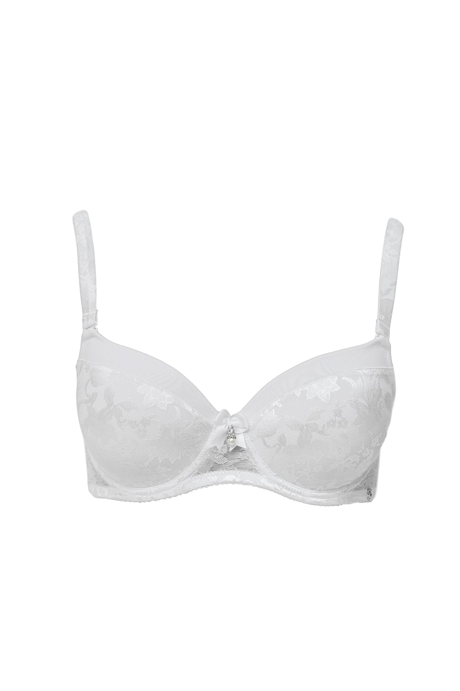 Turquoise Atalanta Haute Couture line bra with preshaped cups in C, D, E sizes, featuring elegant lingerie and feminine design.