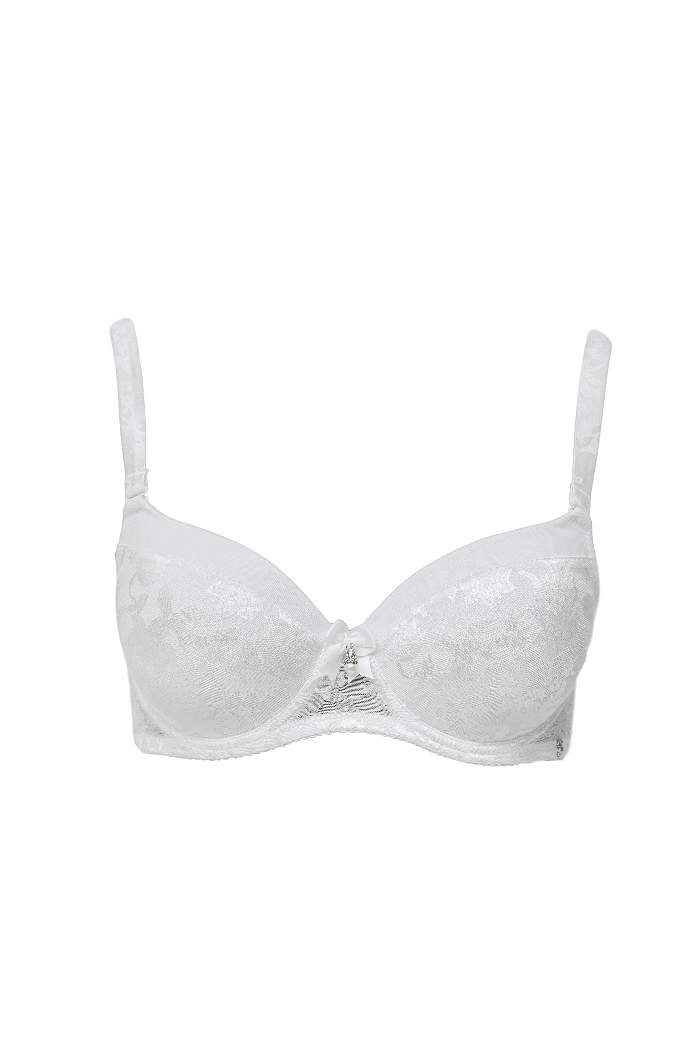 Turquoise Atalanta Haute Couture line bra with preshaped cups in C, D, E sizes, featuring elegant lingerie and feminine design.