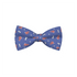 Red, white, and bones American flag dog bow tie by Plum Semele, featuring patriotic design on petwear accessory.