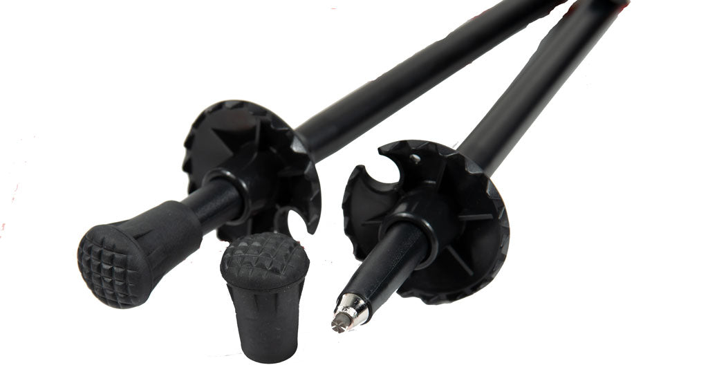 Triangulum Mons Peak IX Tiger Paw Z trekking poles with ergonomic grips and adjustable shafts for outdoor hiking and trekking.