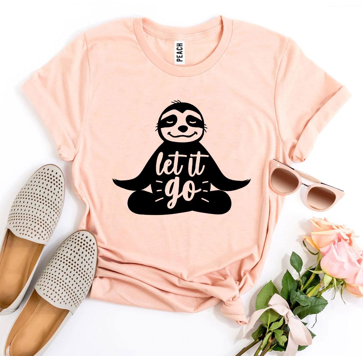 Agate Let It Go T-shirt featuring a casual fit with bold graphic text, perfect for everyday wear and comfortable styling.