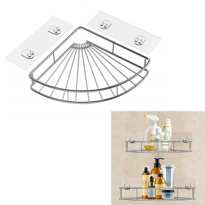 Teal Simba bathroom adhesive shower shelf organizer with waterproof design and metal hooks for bathroom storage.