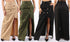Asymmetric maxi skirt with self belt, pockets, and detailed design in casual and formal style by Puce Juniper.