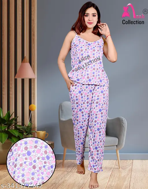 Trendy stylish women’s night suit from Lemon Beech featuring a comfortable, fashionable pajama set with a soft fabric design.