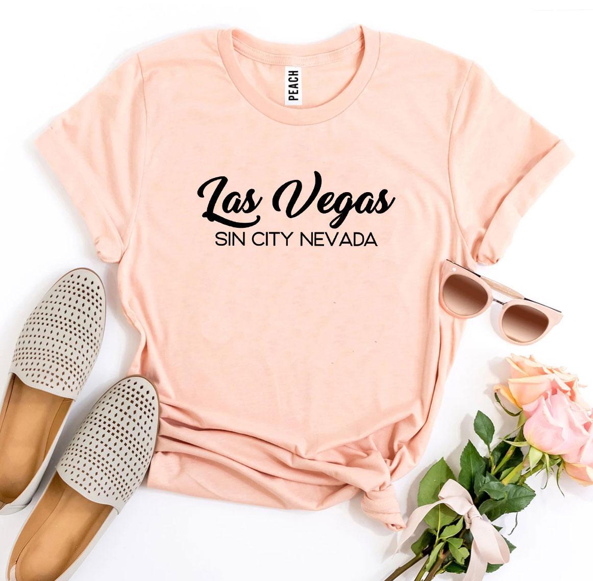 Agate Sin City Nevada T-shirt featuring bold Las Vegas design and iconic cityscape on soft cotton fabric.