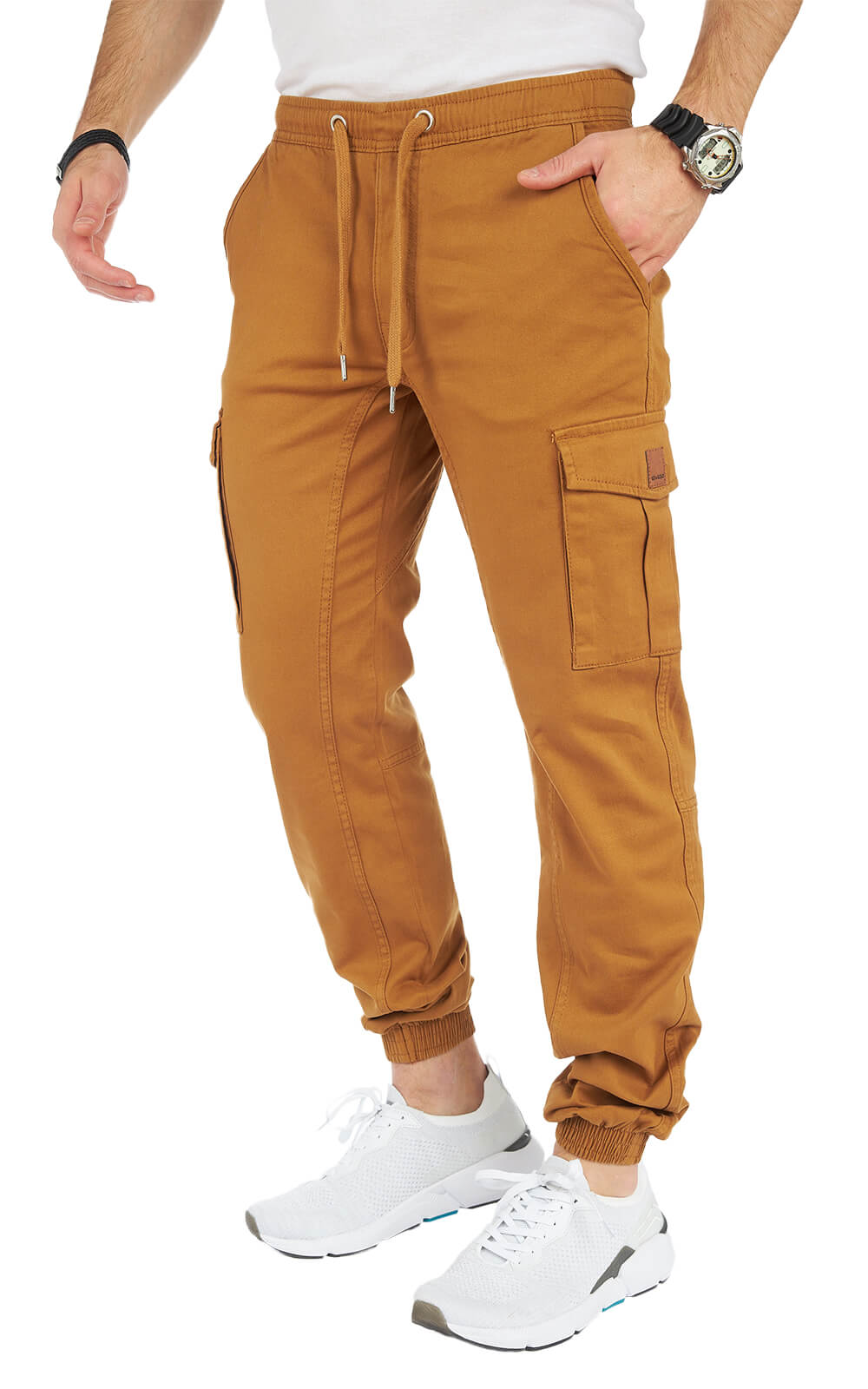 Carmine Nesoi 8001 STYLEKO cargo pants with elastic waistband, durable fabric, and practical design for casual wear.