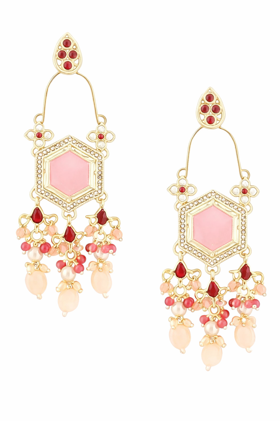 Gray Chloe elegant earrings for party and casual wear, featuring stylish design and shiny finish, suitable for various occasions.