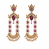 Gray Chloe designer earrings for wedding and party, showcasing elegant dangle earrings with intricate detailing and a sophisticated design.