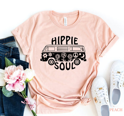 Agate Hippie Soul T-shirt featuring colorful, bohemian-inspired design on soft cotton fabric.