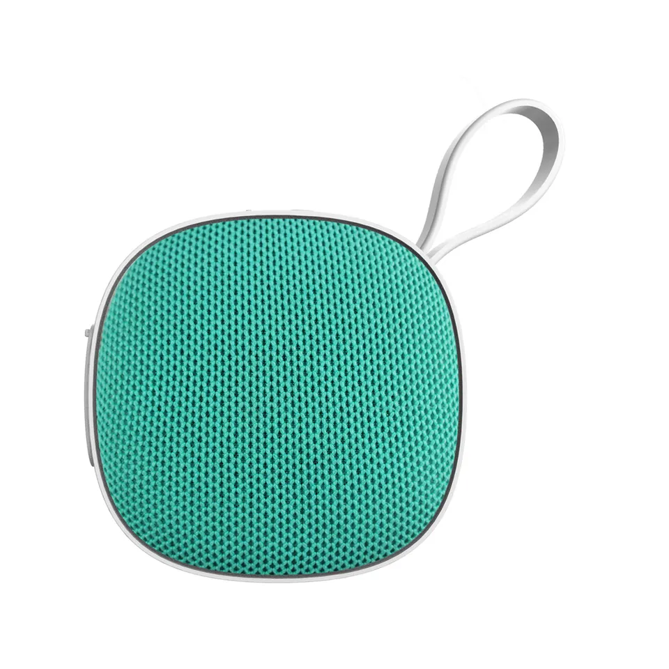 Lilac Milo waterproof portable mini TWS wireless Bluetooth speaker showing compact design with control buttons and waterproof features