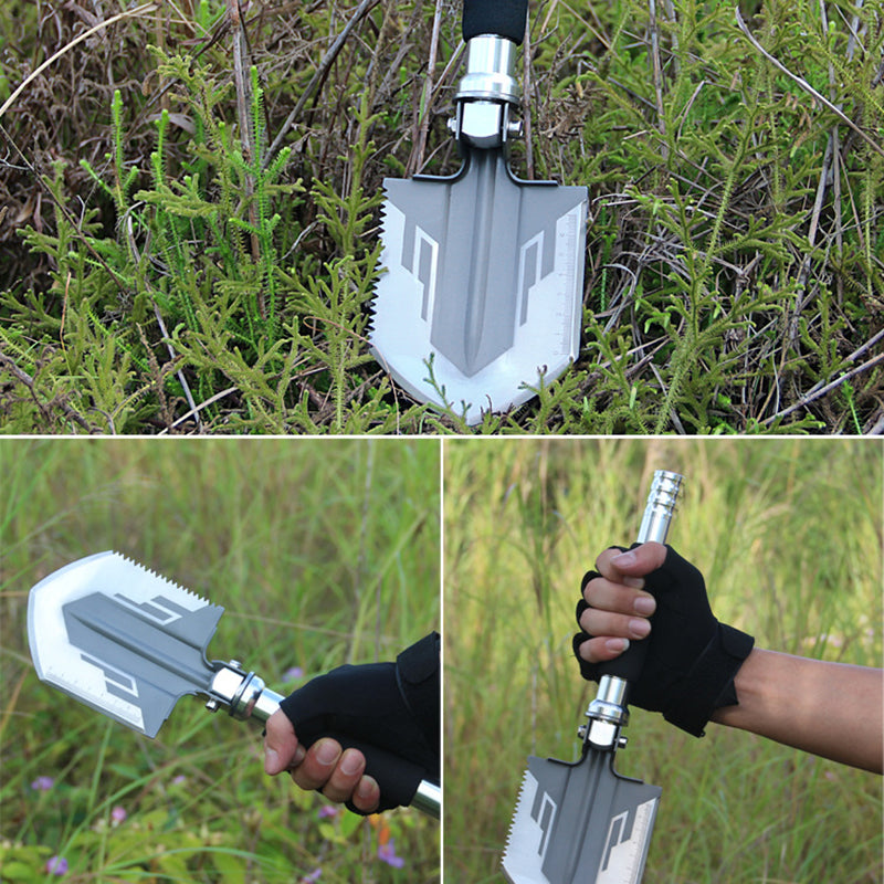 Teal Simba mini camping shovel, outdoor survival pocket tool with compact design for outdoor activities and camping tasks.