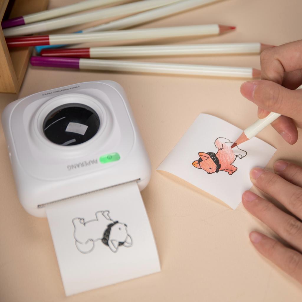 Teal Simba PAPERANG P2 P1 portable Bluetooth printer for tech accessories, showing compact design and connectivity features.