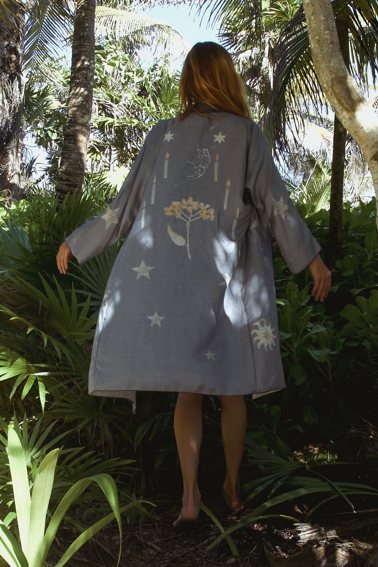 Violet Apollo Rigel Robe in Sky View Blue, women&
