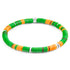 Green Malawi Silver and Vinyl Disc Bracelet by Magenta Sooty featuring silver and vinyl disc design on a stylish bracelet