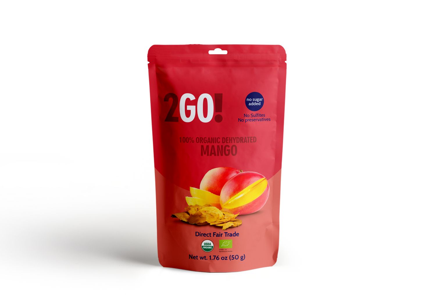 Assorted organic dried fruits from Maroon Hades 2GO!® Variety Pack, including apricots, mangoes, and cranberries in a colorful display.