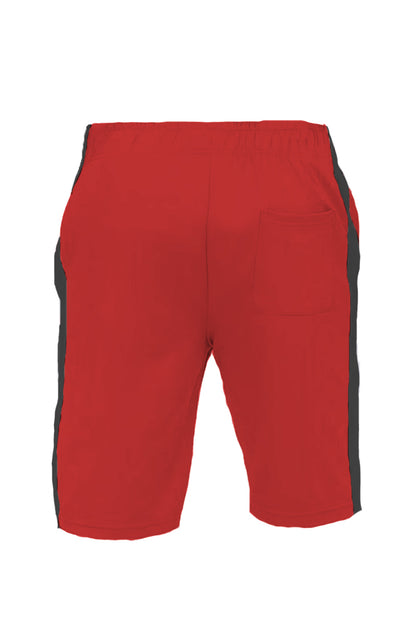 Lime Milo single stripe shorts in lightweight fabric, featuring a relaxed fit and horizontal stripe design, perfect for casual wear.