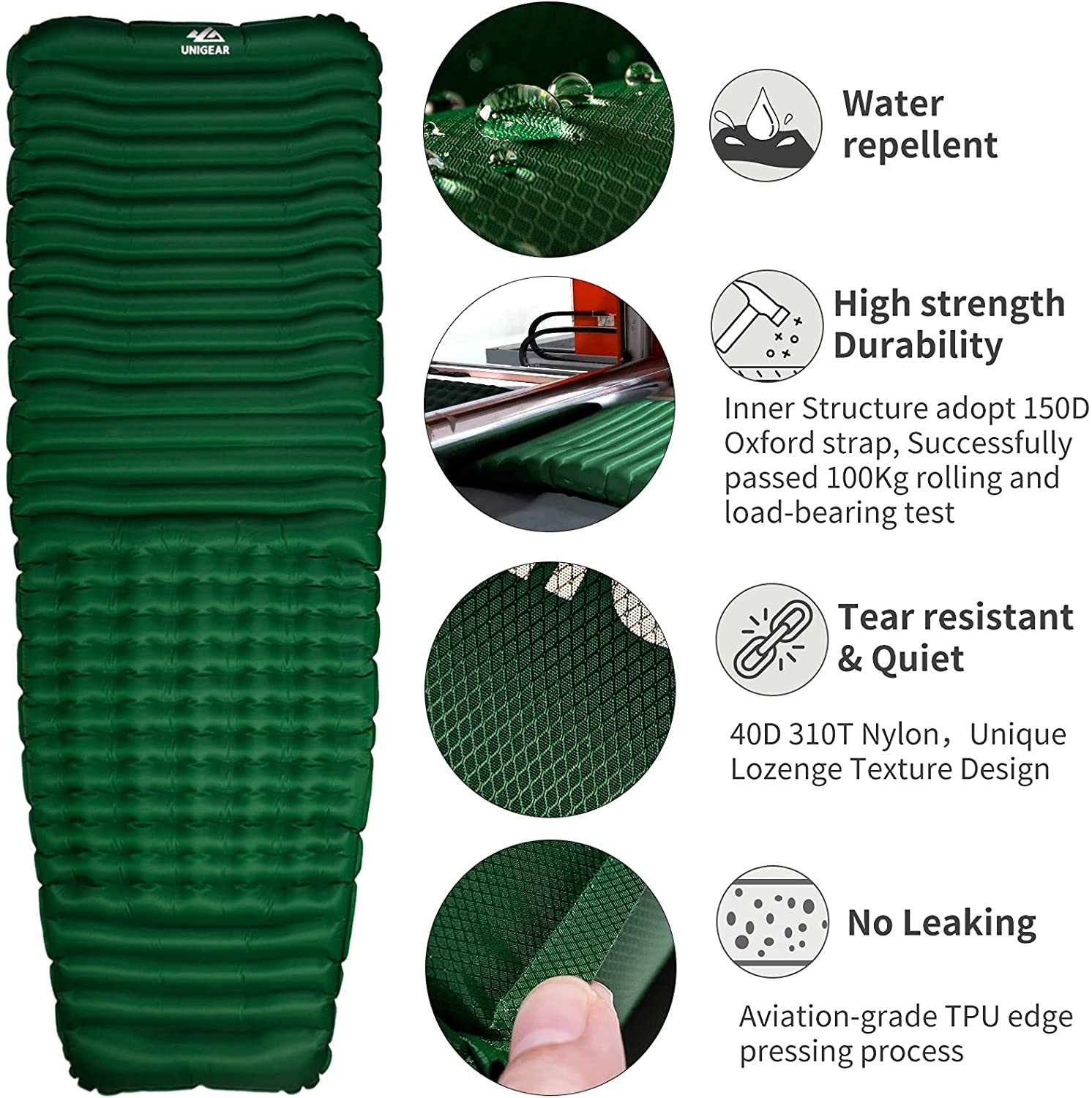 Indigo Eurybia Camfy P3 Air Sleeping Pad for camping, lightweight and cushioned outdoor sleeping gear in a compact design.