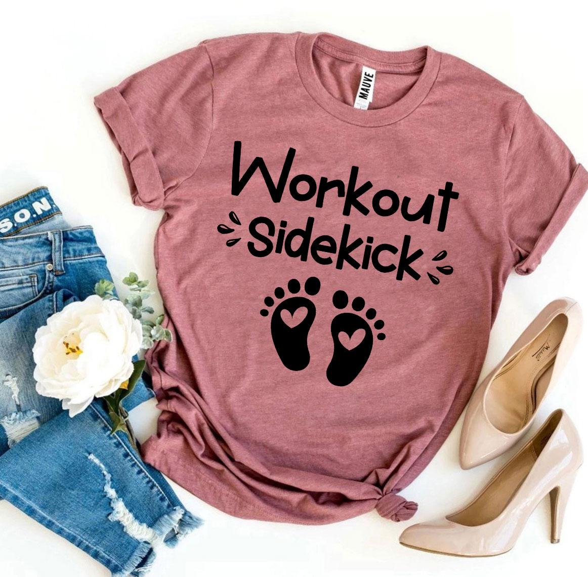 Agate Workout Sidekick T-shirt, casual athletic T-shirt in black with logo detail, designed for comfortable active wear.