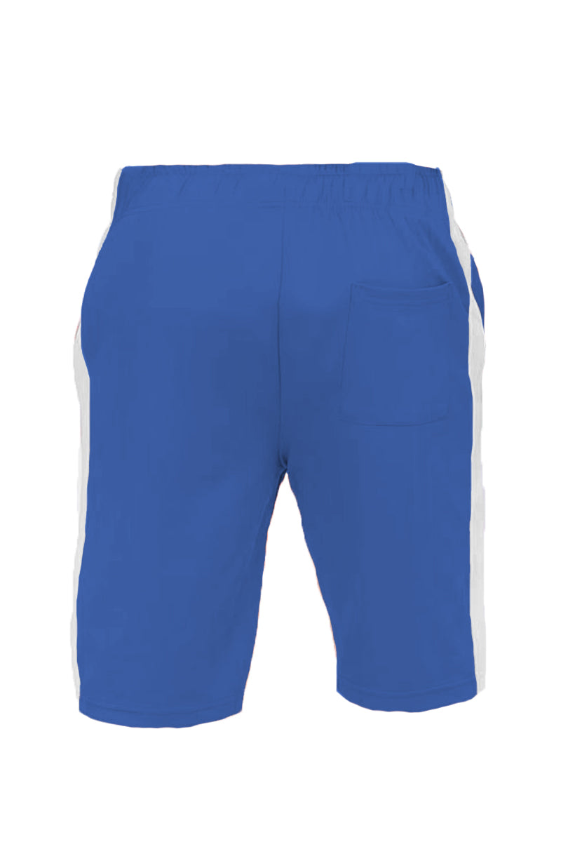 Lime Milo single stripe shorts in lightweight fabric with a casual fit, featuring a single stripe design and adjustable waistband.