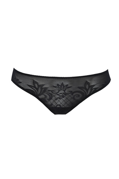 Turquoise Atalanta Free Collection Line Brazilian panty in soft lace with delicate floral details, showcasing comfortable lingerie design.