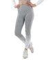Lazurite Bocana Seamless Leggings in grey and white, women&
