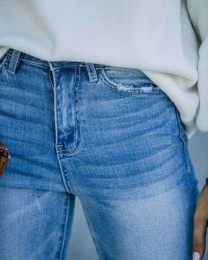 Carmine Juneberry UrbanFade™ slim-fit washed denim jeans showing classic five-pocket style and faded denim finish.