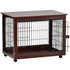 Teal Simba 39-inch furniture style pet dog crate cage end table with metal bars and wooden top for stylish pet housing.
